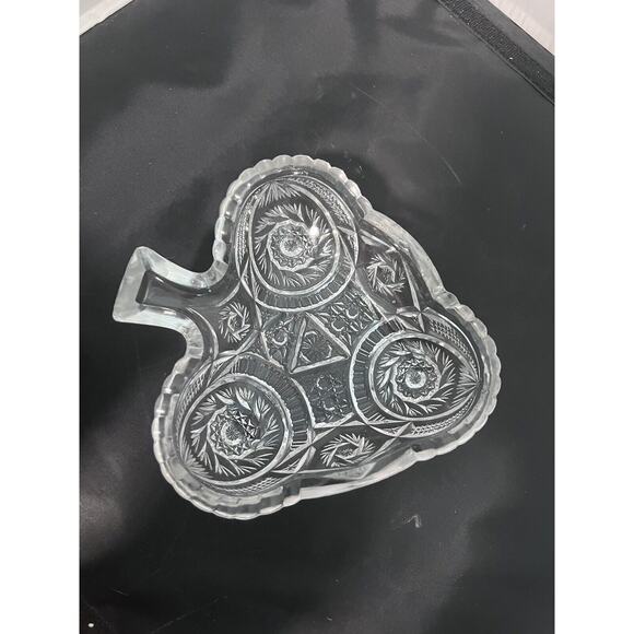 EAPG US Glass Comet in the Stars Olive/BonBon Dish/triangular Candy Dish - Picture 2 of 6